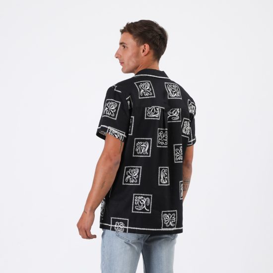 Camisa Hombre Reef Negra Diseños Beige - Imagen 2