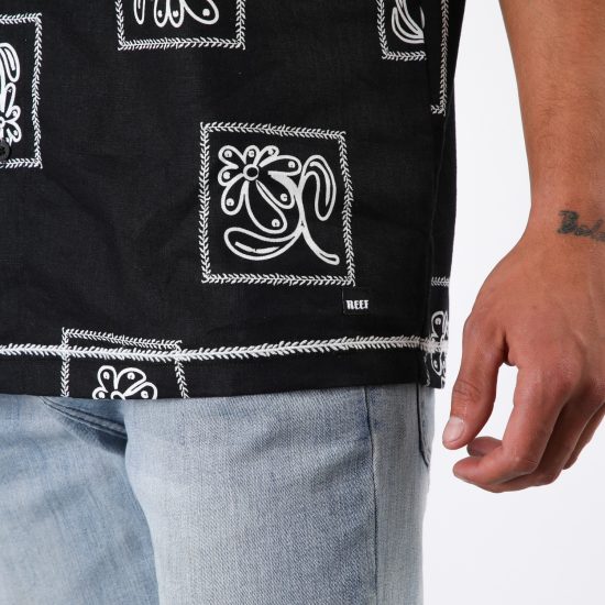 Camisa Hombre Reef Negra Diseños Beige - Imagen 5
