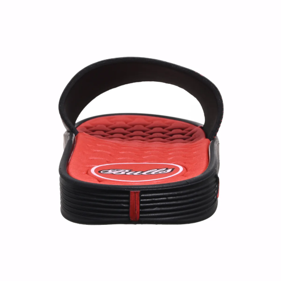 Sandalia Hombre Pump NBA II Slide Negro/Rojo/Blanco Rider - Imagen 5