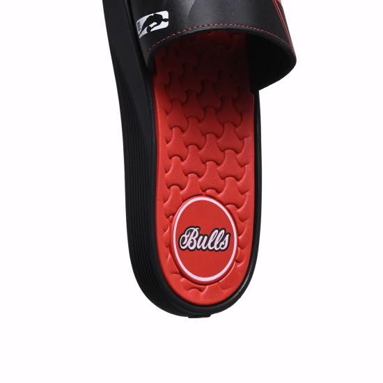 Sandalia Hombre Pump NBA II Slide Negro/Rojo/Blanco Rider - Imagen 8