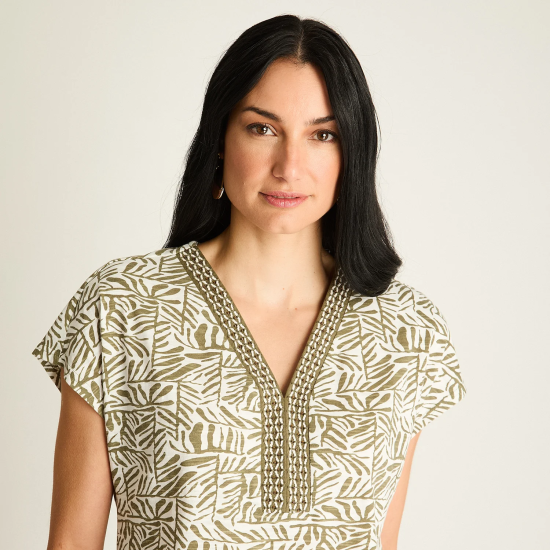 Polera Verde con Estampado Tropical Ldp - Imagen 5