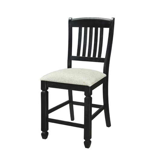 Comedor Isla Vermont Old Black + 6 Taburetes Tapizados Msa - Imagen 3