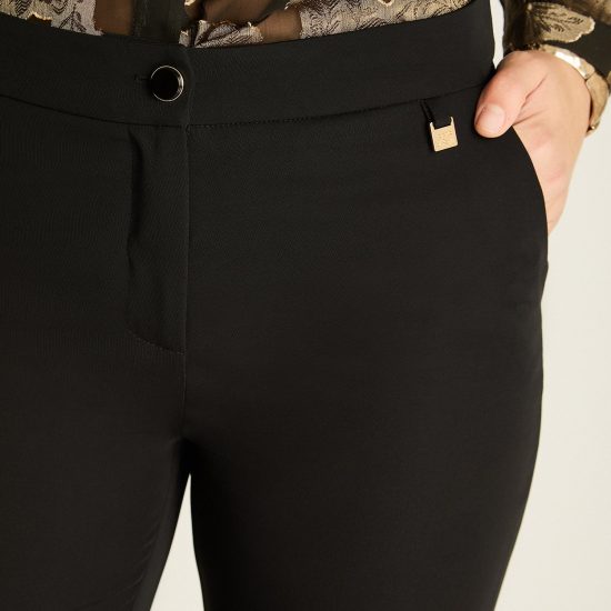 Pantalón Formal Negro Flare Ldp - Imagen 5