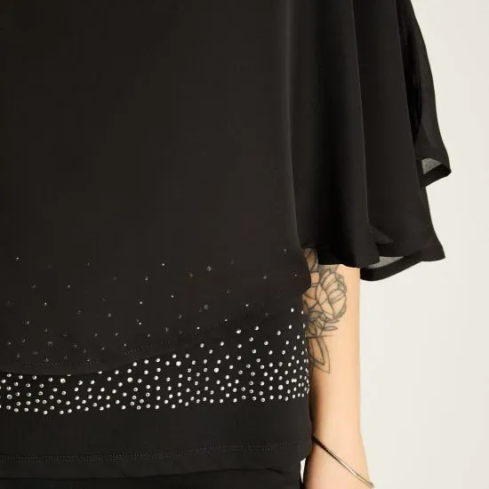 Túnica Negra con Brillos Ldp - Imagen 4