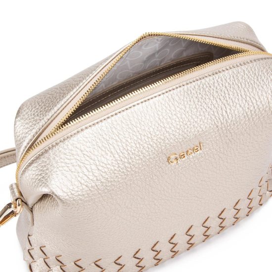 Cartera Bandolera Grande Gacel Dorado Car3346 - Imagen 5