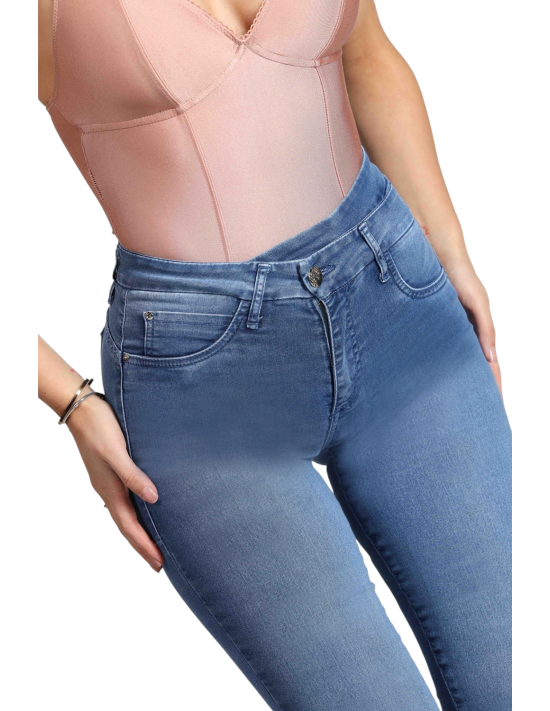 Jeans Mujer Cintura Tobillero Celeste 4015 Mohicano - Imagen 3