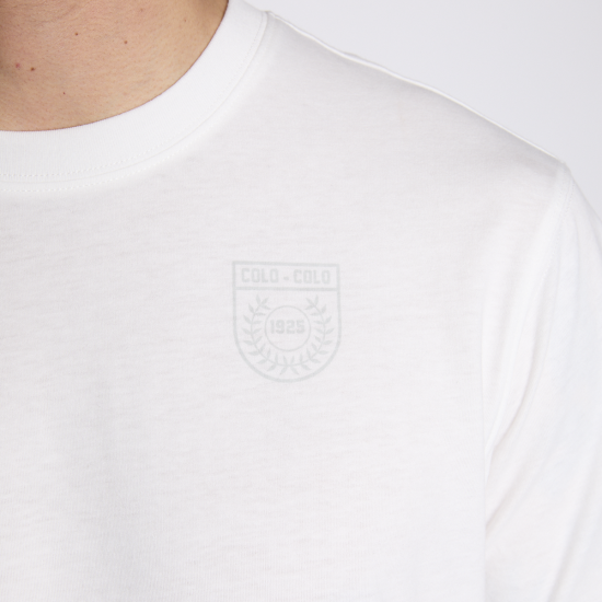 Polera Hombre Logo Frontal White Estampado V2622BL Colo Colo - Imagen 5