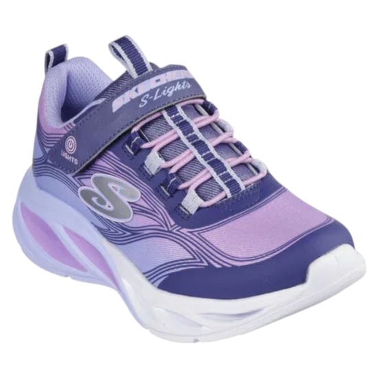 Zapatilla Niña S Lights Cosmic Glow Morado Skechers - Imagen 5
