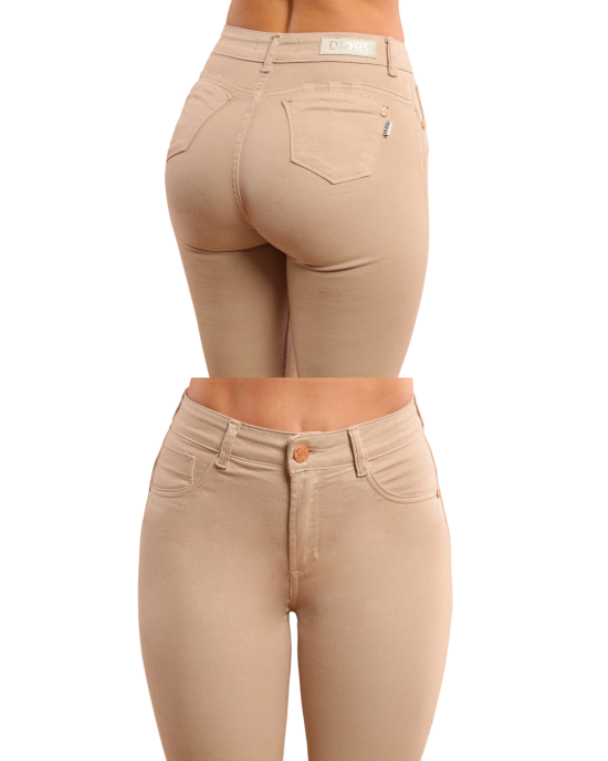 JEANS SKINNY FERRARI BEIGE DIVINE - Imagen 3
