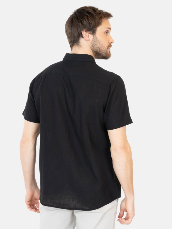 Camisa Hombre MC 5C688-MV Liso Black Maui - Imagen 2