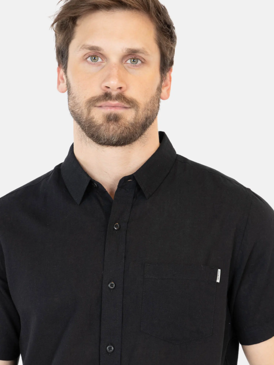 Camisa Hombre MC 5C688-MV Liso Black Maui - Imagen 4