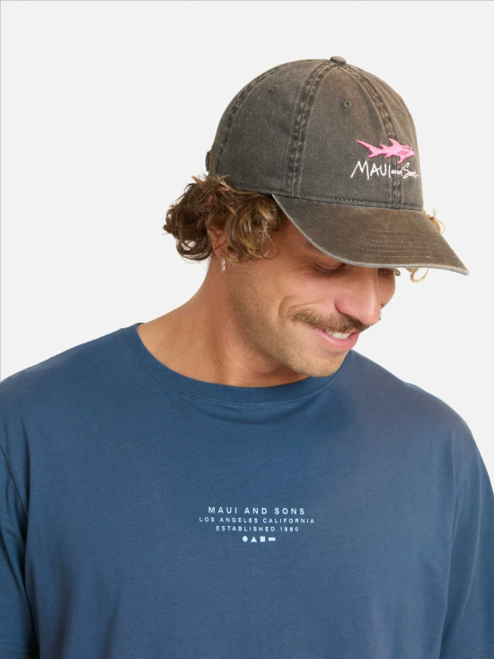 Polera Hombre MC 5P183-MV Liso Denim Blue Maui - Imagen 3