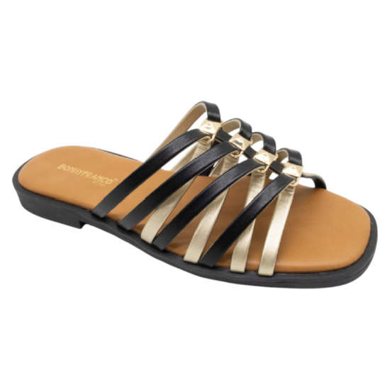 Sandalia Mujer Negra Urban Glow Bonnyfranco - Imagen 4