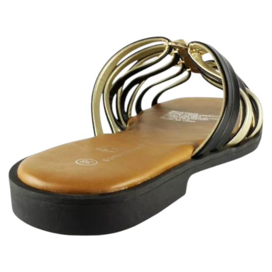 Sandalia Mujer Negra Urban Glow Bonnyfranco - Imagen 5