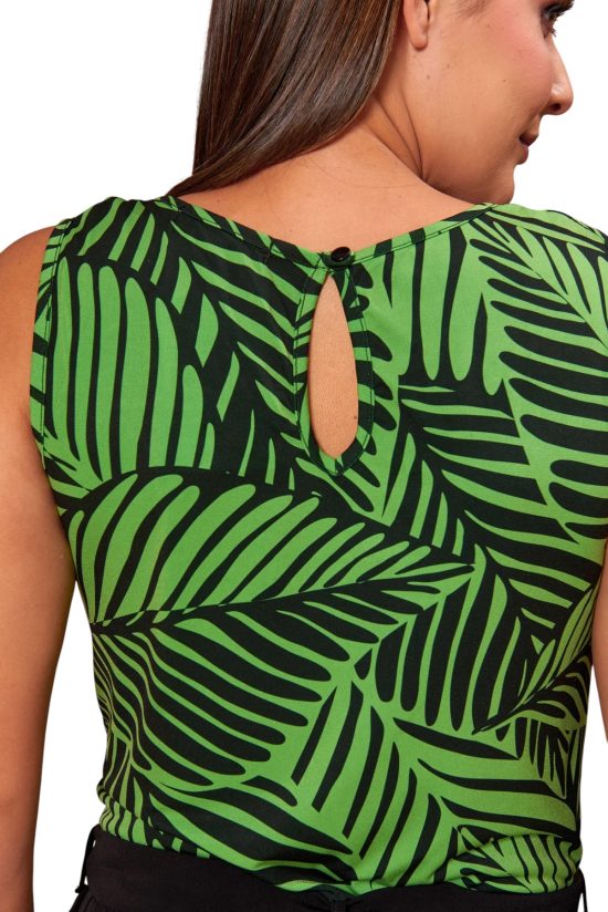 Enterito Mujer Give Darla Verde Estampado Tropical Give - Imagen 4