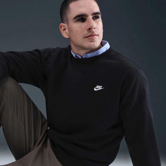 Poleron Hombre Club Black Nike - Imagen 4