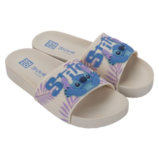 Sandalia Slide Mujer Zaxy Disney Stitch Blanco con Estampado - Imagen 2