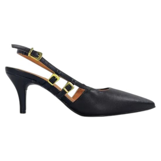 Zapato Taco Medio Mujer Pelica Negro Vizzano - Imagen 2