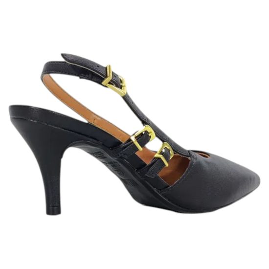 Zapato Taco Medio Mujer Pelica Negro Vizzano - Imagen 3