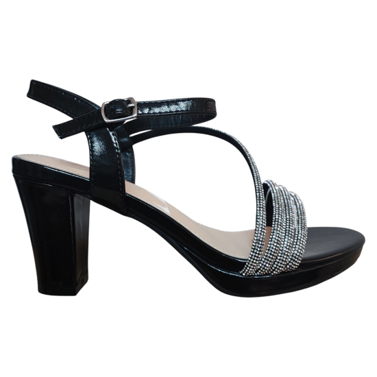 Sandalia Mujer Negra Midnight Glow Bonnyfranco - Imagen 2