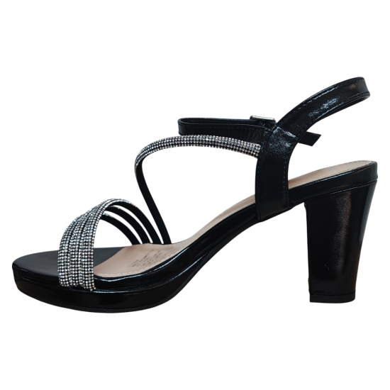 Sandalia Mujer Negra Midnight Glow Bonnyfranco - Imagen 4