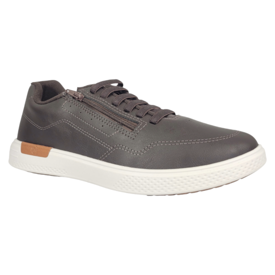 Zapatilla Hombre Urbana Café Con Cierre Lateral BR Sport - Imagen 2