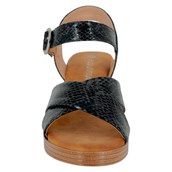 Sandalia Mujer Taco Ancho Negro Alquimia - Imagen 3