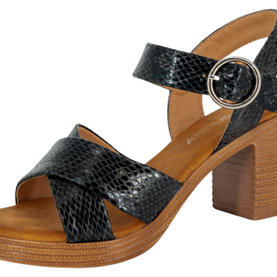 Sandalia Mujer Taco Ancho Negro Alquimia - Imagen 4