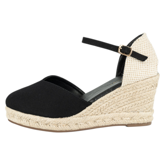 Sandalia Mujer Siena Yute Negro Alquimia - Imagen 2