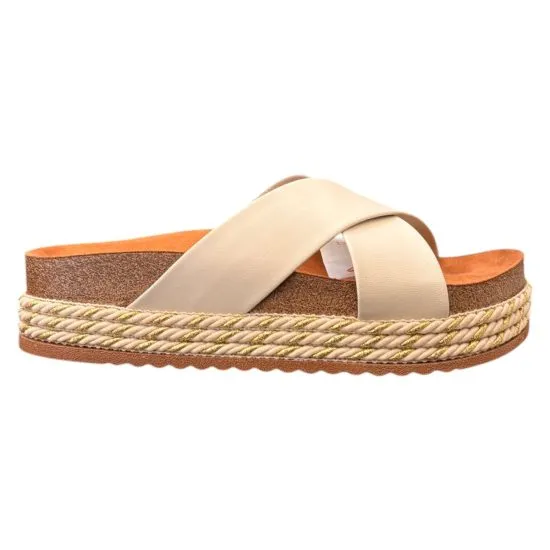 Sandalia Mujer Plataforma Blanca Comfort Chic Beira Rio - Imagen 2
