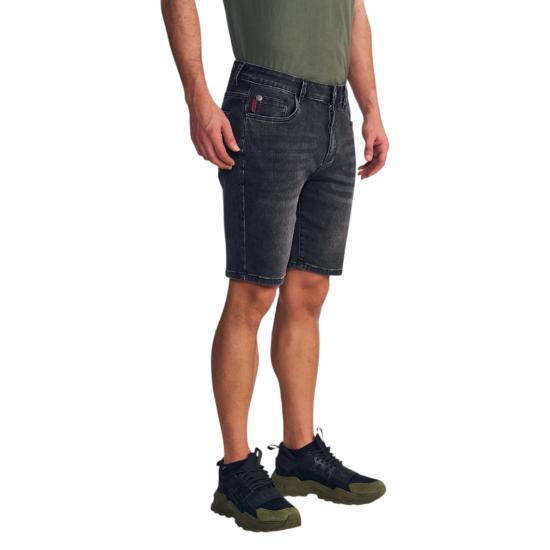 Short Hombre Denim Bob Tiro Alto Black Ellus - Imagen 2