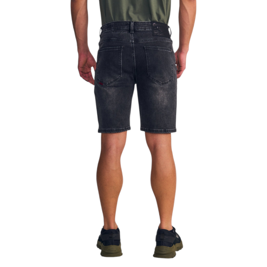 Short Hombre Denim Bob Tiro Alto Black Ellus - Imagen 3