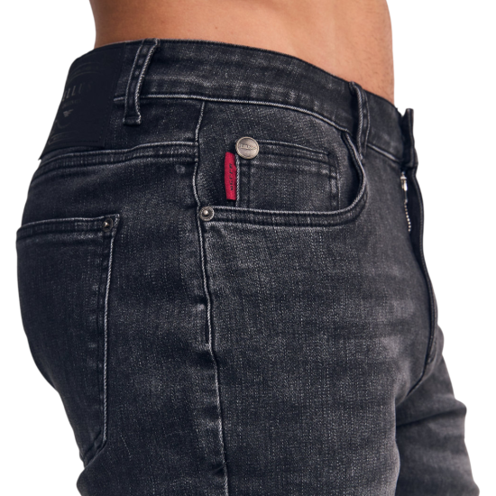Short Hombre Denim Bob Tiro Alto Black Ellus - Imagen 4