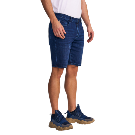 Short Hombre Denim Bob Tiro Alto Dark Blue Ellus - Imagen 2