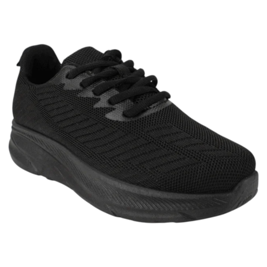 Zapatilla Mujer Mesh Plataforma Negra New Walk - Imagen 3
