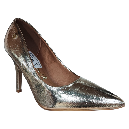 Zapato Taco Mujer Metalizado Dorado Vizzano - Imagen 2