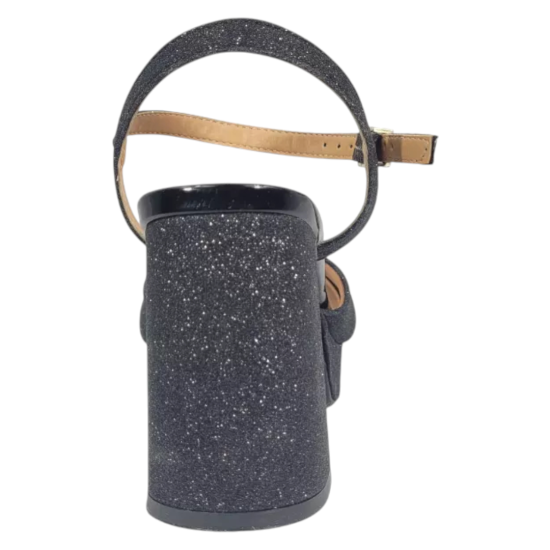 Sandalia Mujer Tela Shine París Verniz Premium Negro Vizzano - Imagen 5