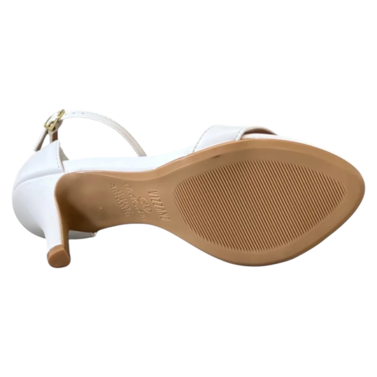 Sandalia Mujer Taco Aguja Eco Cuero Blanco Vizzano - Imagen 5