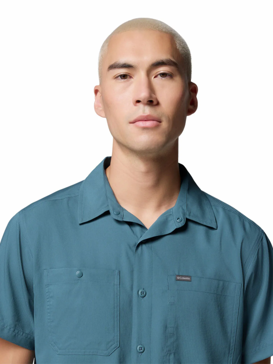 Camisa Manga Corta Hombre Silver Ridge Azul Columbia - Imagen 4