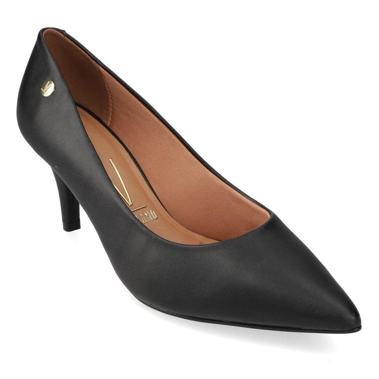 Zapato taco Mujer 7 cm Eco Cuero Negro Vizzano