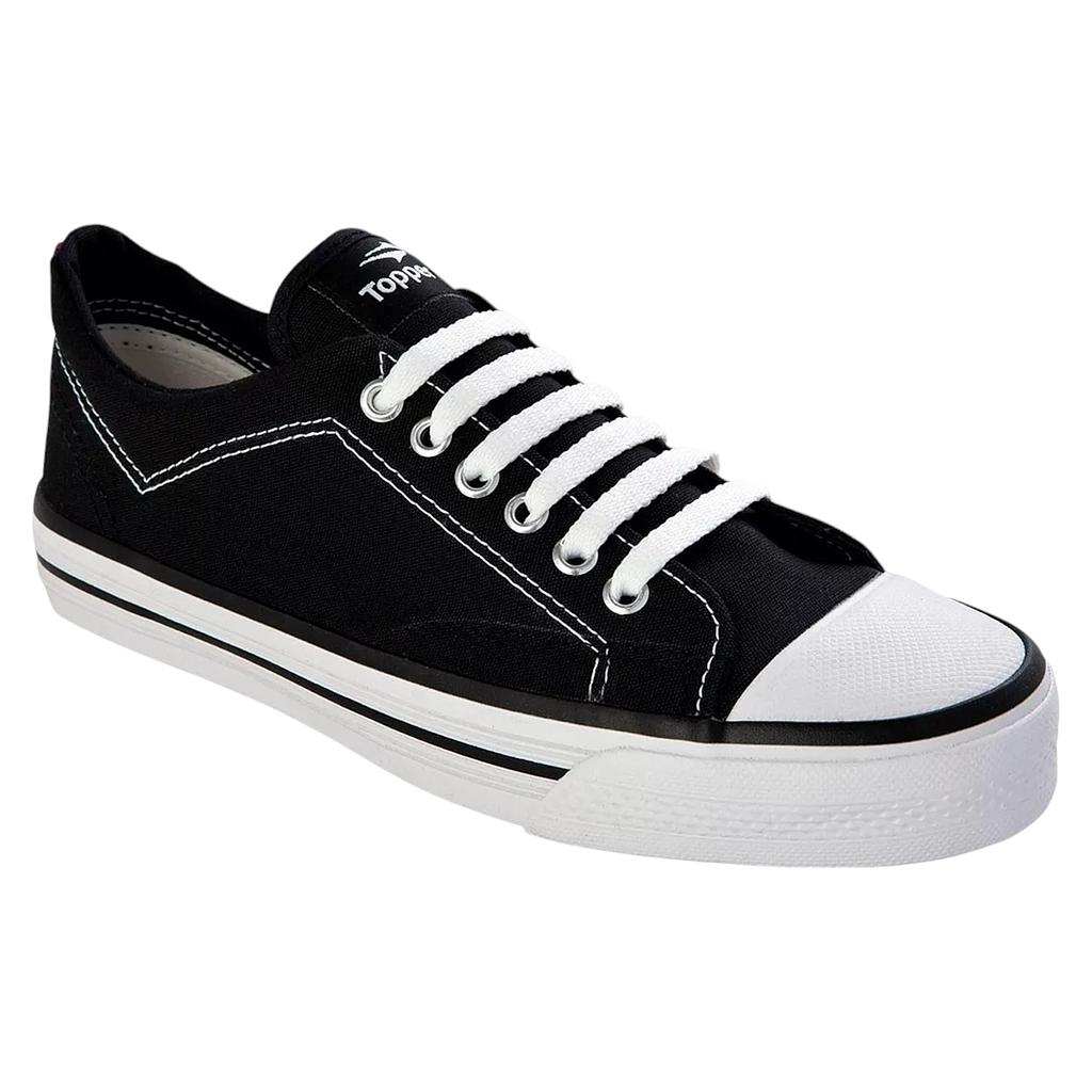 Zapatilla Unisex Topper Derby Lona Negra
