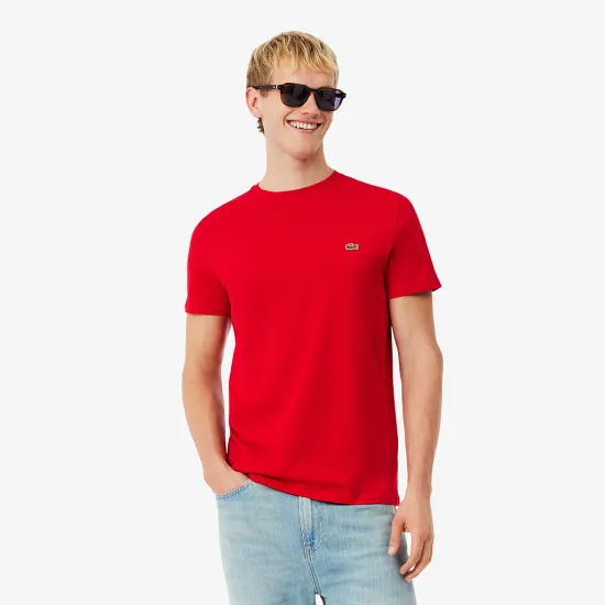 Polera Hombre Algódon Rojo Lacoste