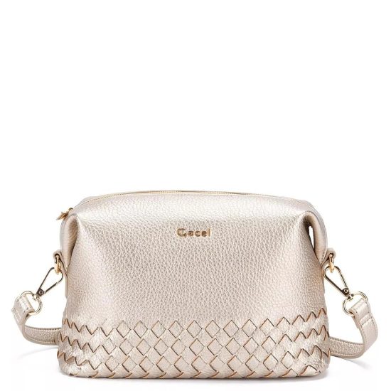 Cartera Bandolera Grande Gacel Dorado Car3346