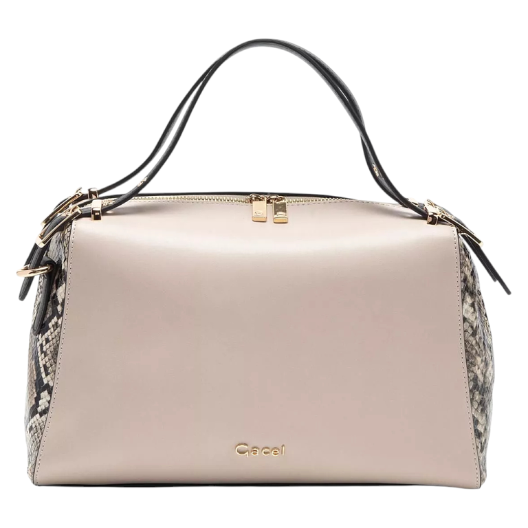Cartera Dos Asas Mediana Gazel Off White Car3299