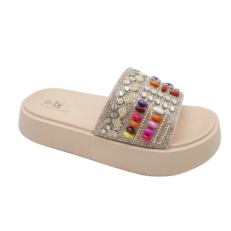 Sandalia Mujer Plataforma Beige Glow Bonny Franco