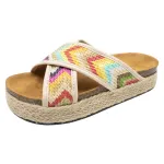 Sandalia Mujer Plataforma Tejida Multicolor Bonny Franco