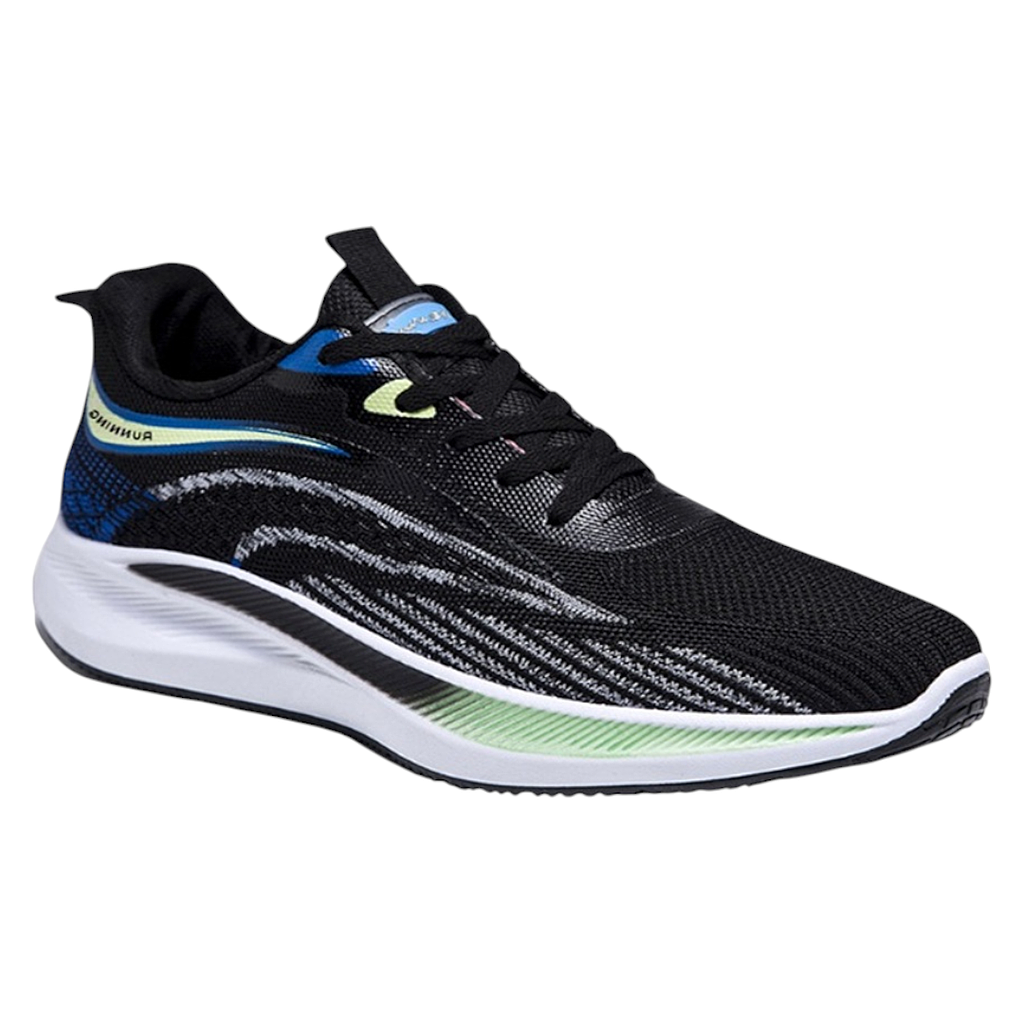 Zapatilla Hombre New Walk Mesh Negra Deportiva
