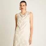 Polera Beige Sin Mangas con Argolla Ldp