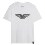 Polera Hombre Manga Corta Silicon Wash Alas Embossed Blanco Ellus