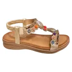 Sandalia Mujer Dorada Boho Dream Bonnyfranco